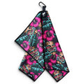 Tiki Totem Golf Towel | 24” x 16” Microfiber Towel | Magnetic Clip & Carabiner | Premium Golf Accessory