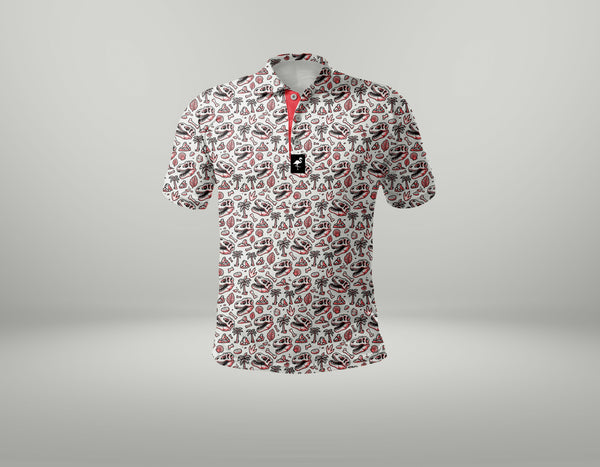 Men's Fossil Fairway Golf Polo | Performance Stretch Golf Shirt | Moisture-Wicking Athletic Polo