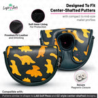 Dino Nugget Center-Shafted Mid-Mallet Putter Headcover | Premium Magnetic Golf Head Cover | Soft Protective Lining | Fits Center-Shafted Putters