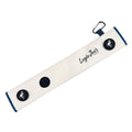 White/Teal Magnetic Golf Cart Strap Sleeve | Neoprene Rubber | Dual Accessory Magnets | Glove Holder with Velcro | Carabiner Bag Attachment | 18.5 x 3.5 in
