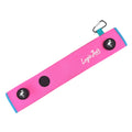 Pink/Teal Magnetic Golf Cart Strap Sleeve | Neoprene Rubber | Dual Accessory Magnets | Glove Holder with Velcro | Carabiner Bag Attachment | 18.5 x 3.5 in