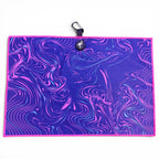 Midnight Melt Golf Towel | 24” x 16” Microfiber Towel | Magnetic Clip & Carabiner | Premium Golf Accessory