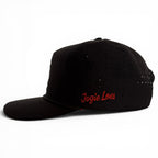 Jogie Loe's Flamingo Golf Hat | Snapback Cap | Built-in Magnetic Ball Marker Holder + Marker Included | Adjustable Flamingo