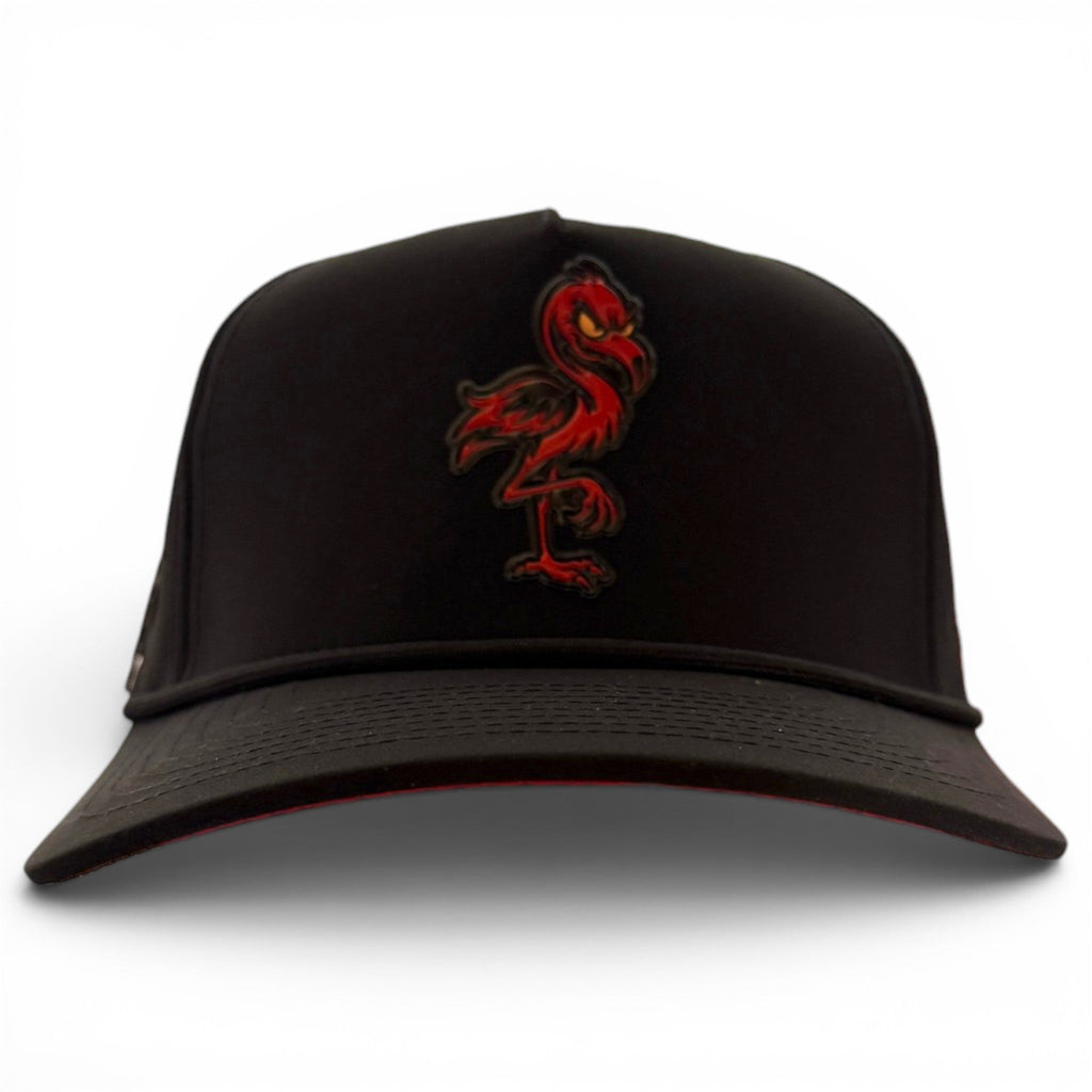 Jogie Loe's Flamingo Golf Hat | Snapback Cap | Built-in Magnetic Ball Marker Holder + Marker Included | Adjustable Flamingo