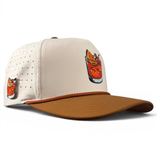 Old Fashioned Golf Hat | Snapback Cap | Built-in Magnetic Ball Marker Holder + Marker Included | Adjustable